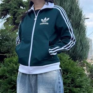 아디다스 여성 클래식 베켄바우어 트랙탑 자켓 그린 져지 JX7852