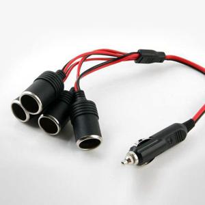 차량 시가잭 Y형 분배기 4분배 케이블형 40cm