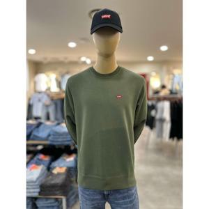 [리바이스]MARIO리바이스 남녀공용 스몰로고 기모 맨투맨티셔츠 (342570010)