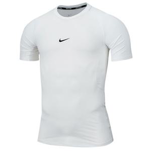 나이키 AS 프로 드라이 타이츠 탑 S/S 기능성 반팔 레이어드 티 백색 7933100