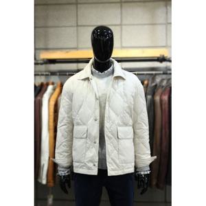 [빠니깔레]MARIO경량오리털 아이보리퀼팅 다운자켓 m-icjp71iv