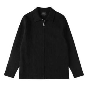 [빠니깔레]MARIO블랙골지스판 슬림핏카라니트 집업가디건 m-gnit62bk