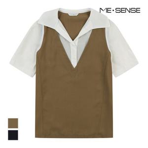 [미센스]MARIO레이어드 반팔블라우스_MB35BLM118Z