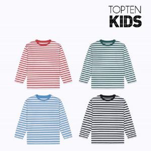 [탑텐키즈]MKD5TS3903 탑텐키즈 23년 SS 아동) 스트라이프 9부 티셔츠