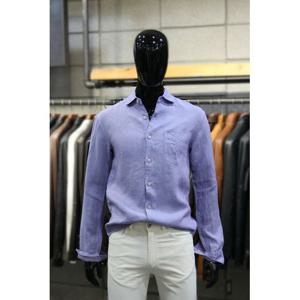 [빠니깔레]MARIO스카이퍼플투톤 슬림핏 프리미엄워싱린넨셔츠 d-gcsh14sky