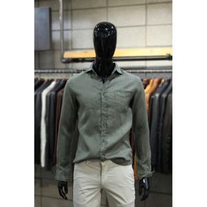 [빠니깔레]MARIO카키워시드 슬림핏 린넨셔츠 d-gcsh11ka