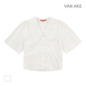 [반에이크]MARIO빅카라 반팔 블라우스_VB37BLMD06Z