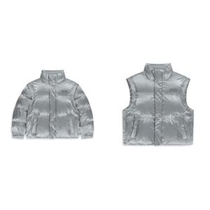 내셔널지오그래픽 키즈 글로시 2WAY 패딩 점퍼 SILVER (K254UPD020SV)