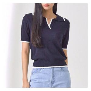 [미쏘]부클 카라 배색 풀오버 (MIWKAC84QT-T)