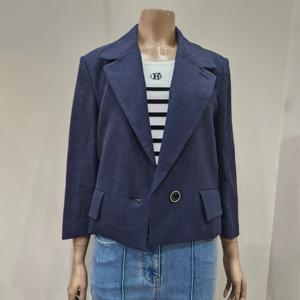 [더아이잗]더아이잗 린넨 블렌드 브이넥 싱글 숏 재킷 IM4P0OP51