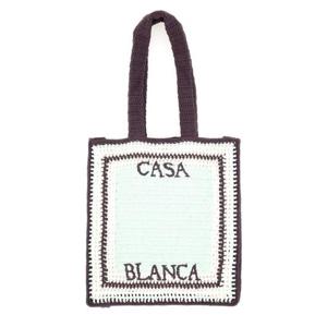 카사블랑카 남성 화이트 에코백 AAW25BAG163_01AUBERGINE