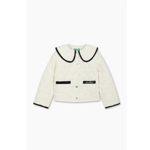 [베네통 키즈] 세일러 하트 퀼팅 패딩 점퍼 QAPD06541IV_아이보리