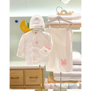 압소바 HK(3종)베핑 코튼모달배냇저고리 모자 속싸개세트(25FW신상품) (A2D10104G)