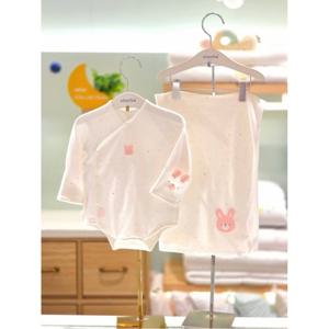 압소바 HK 베핑 코튼모달 배냇슈트 속싸개세트(핑크)(25FW신상) (A2D10110Q)