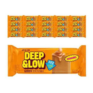 [빙그레] 딥앤로우 쫀득 카라멜바 20개 / 저당 아이스크림