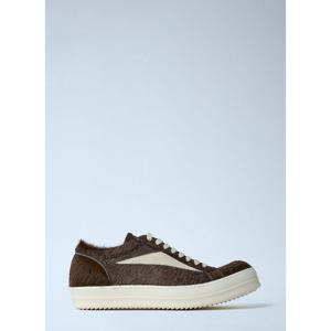 릭오웬스 포니헤어 스웨이드 빈티지 로우탑 스니커즈 RR02E1897