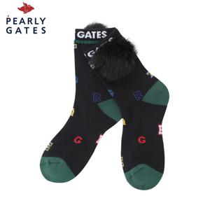 [파리게이츠] 파리게이츠 여성 폼폼 알파벳 배색 중목 양말 521C4SCA52_NA