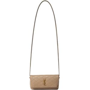 25 FW 생로랑 Gaby Phone 가비 폰홀더 퀼트 레더 체인 숄더백 베이지 754051 1EL07 26