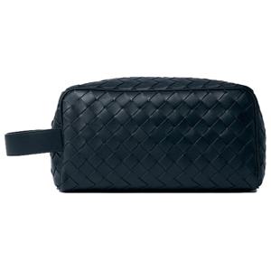 25 FW 보테가 베네타 인트레치아토 레더 핸들 트래블 워시백 블랙 729295 VCPQ1 8803