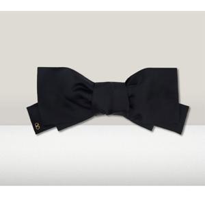 여성 발렌티노 블랙 V로고 시그니처 새틴 리본 헤어핀 6W0HT00CEUF N06