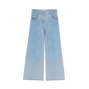 [엘러브] 샤넬 24C 그라데이션 워싱 와이드 데님 팬츠 40 블루 5ET1475