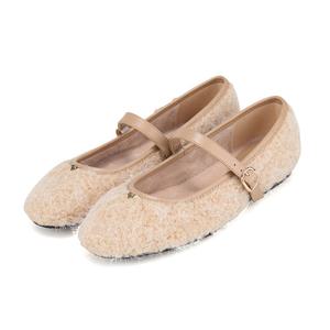 [바바라(슈즈)]퍼 소재의 러블리한 메리제인 플랫 BBI538BE