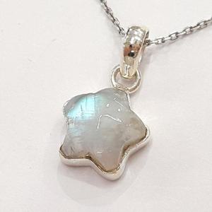 [블루케이] 실버925 엔틱 문스톤 원석목걸이250112-19