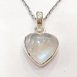 [블루케이] B퀄 하트엔틱 문스톤 원석목걸이250112-20