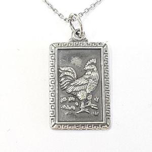 [블루케이] 실버silver 십이지상 닭 목걸이250206-06