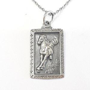 [블루케이] 실버silver 십이지상 말 목걸이250206-09