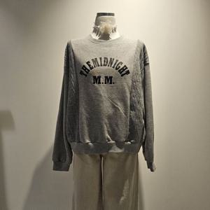 [나인스텝]니트 배색 엠엠 맨투맨 티셔츠N25NT5311