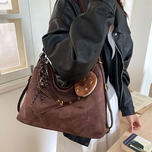 [디어백] 도넛 키링 숄더 겸용 스웨이드 백팩 AN6116