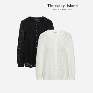 [Thursday Island] 기모 레이스 블라우스 (T238MBL632W)