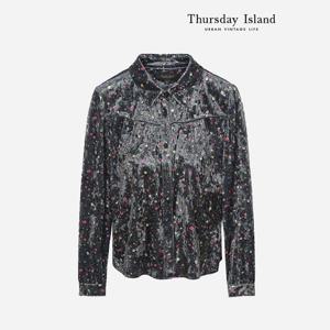 [Thursday Island] 벨벳 카라 블라우스(T238MBL631W)