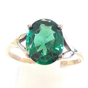 [블루케이] 실버925 에메랄드 합성석반지250201-03