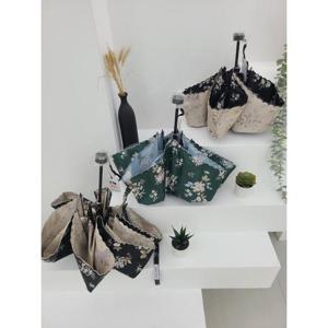 [이쁜] 양면 끝단자수 3단 우양산