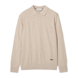 [프랑코페라로] 프레스코 울혼방 카라 스웨터 베이지 (OM0FTSY30153)