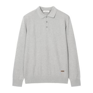 [프랑코페라로] 프레스코 울혼방 카라 스웨터 라이트그레이 (OM0FTSY30132)