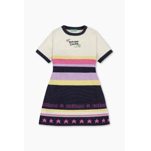 [베네통 키즈] 컬러풀 스트라이프 원피스 QAOP03541IV_아이보리