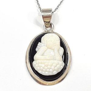 [블루케이] A까메오천사 오닉스조개목걸이250509-19