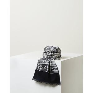 [헤지스]HISC5F363N2_[뜨왈드주이] Toile de Jouy 네이비 울 롱 스카프
