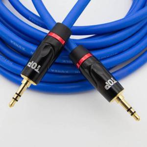 HDTOP 국산 3.5 스테레오 AUX 케이블 블루 3M HT-TP1201