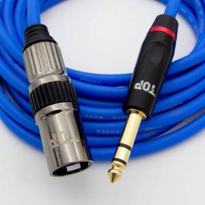 HDTOP 국산 5.5 스테레오 TO XLR 수 마이크 케이블 블루 5M HT-TP1361