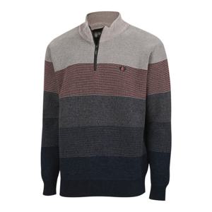 [파파브로] 남성 보온안감 줄무늬 그라데이션 반집업 니트 IU-KNK-16-C