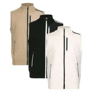 [파파브로] 남성 보온성 좋은 캐시미어 소재 하이넥 집업 니트 조끼 LB-VEW-2301