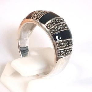 [블루케이] 실버925 엔틱 오닉스 원석 반지250303-09