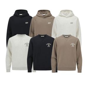 [에디션앤드지]세미 오버핏 기모 맨투맨 후드 티셔츠 6종 NEG5TR1501 NEG5TH1501