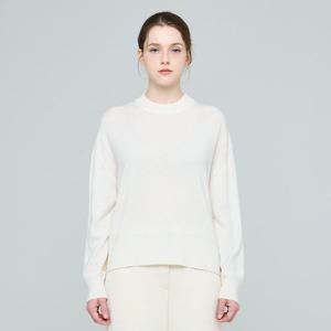캐시미어 루즈핏 크루넥 가드니아 풀오버 (UFKKCN411C-WHITE)