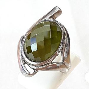 [블루케이] 실버엔틱 페리도트 합성석반지250806-12