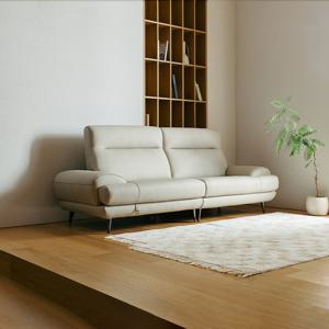 [다우닝] 클로 3인 전체 통가죽 소파